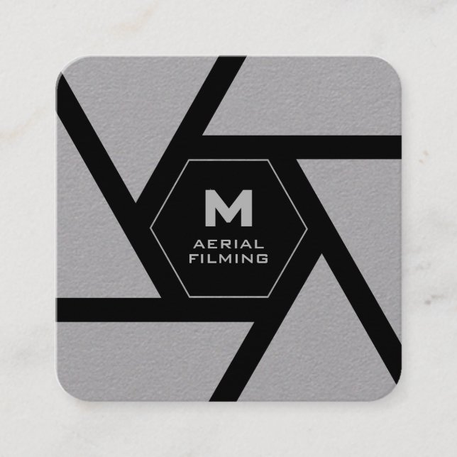 Carte De Visite Carré Camera lens gray drone (Devant)