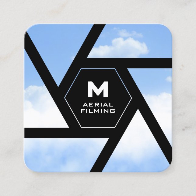 Carte De Visite Carré Camera lens sky drone (Devant)