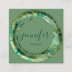 Carte De Visite Carré Camouflage mimétique Abstrait Mode Forêt