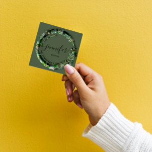 Carte De Visite Carré Camouflage mimétique Mode militaire Bois