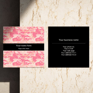 Carte De Visite Carré Camouflage Rose, Camouflage, Militaire, Armée