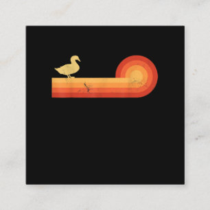 Carte De Visite Carré canard style 60s les années 70 cadeaux agricoles h