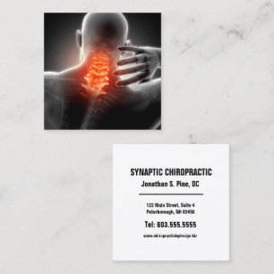 Carte De Visite Carré Carré de la chiropratique en photo graphique de l