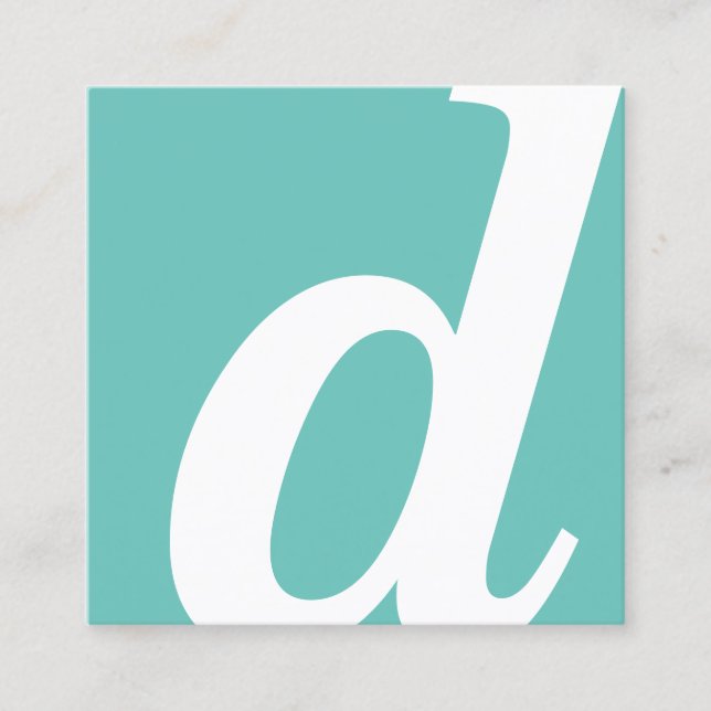 Carte De Visite Carré carré de monogramme (Devant)