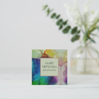 Carte De Visite Carré Carré d'encre