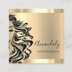 Carte De Visite Carré Carré d'or pour salon professionnel de coiffure