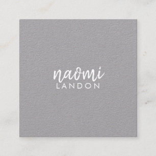 Carte De Visite Carré Carré moderne kraft gris clair minimaliste simple