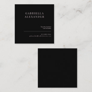Carte De Visite Carré Carré noir et rose classique