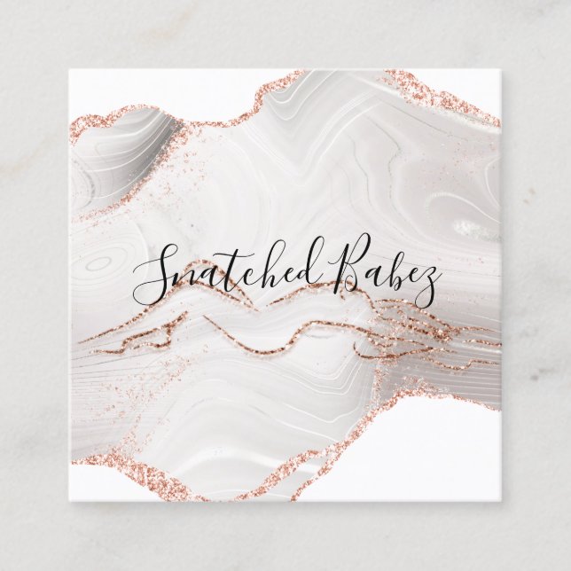 Carte De Visite Carré Carrosserie Logo Massage Sculpture QRCODE Rose mar (Devant)