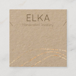 Carte De Visite Carré Carte d'affichage Carré Kraft Gold Dots