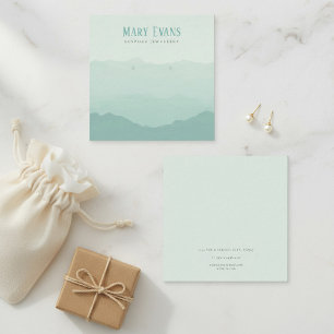 Carte De Visite Carré Carte d'affichage carré pour les montagnes vertes