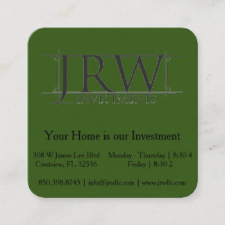 Carte De Visite Carré Carte de code QR Carré