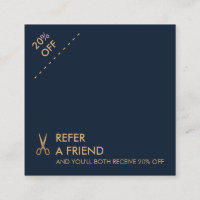 Carte minimale de référence de carré de coiffeur