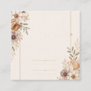 Carte De Visite Carré Carton d'invitation de mariage d'art fin avec pein