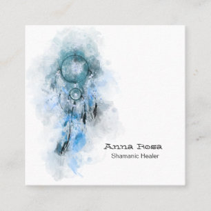 Carte De Visite Carré *~* Catcher de rêves de chamans tribaux sacrés