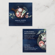 Catering à l'aquarelle bleue de style professionne