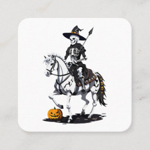 Carte De Visite Carré Cavalier de cheval squelette - Squelette d'Hallowe