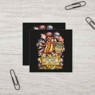 Carte De Visite Carré Célébration du 250e anniversaire de l'indépendance