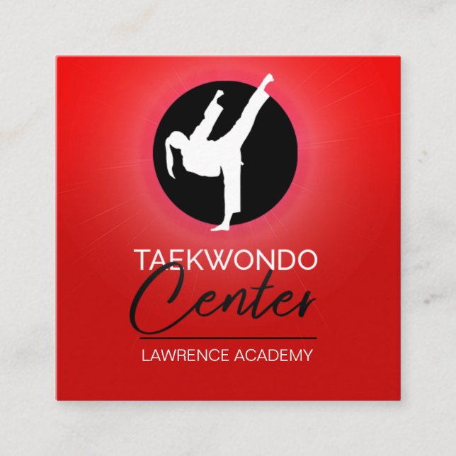 Carte De Visite Carré Centre Taekwondo (Devant)