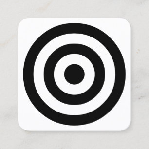 Carte De Visite Carré Cercles concentrés