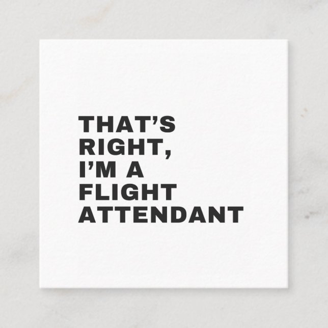 CARTE DE VISITE CARRÉ C'EST BIEN, JE SUIS UN PARTICIPANT AU VOL (Devant)