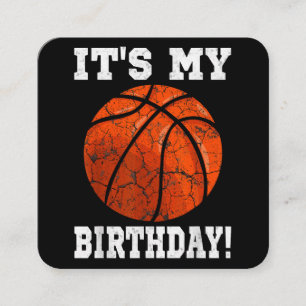 Carte De Visite Carré C'est mon anniversaire Basketball Lover cadeau Ret