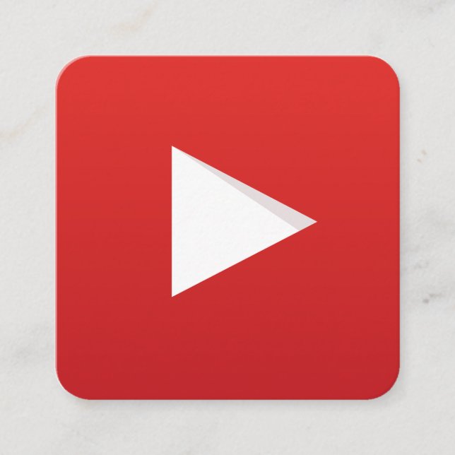Carte De Visite Carré Chaîne YouTube (Devant)