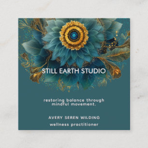 Carte De Visite Carré Champ Vivant   Mandala