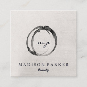 Carte De Visite Carré Champagne Elégante Moderne Beauté Abstraite Styl