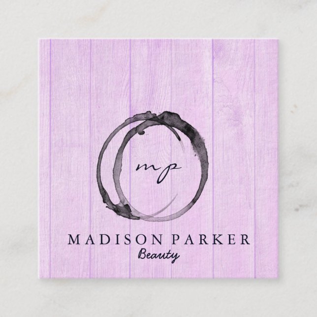 Carte De Visite Carré Champagne Elégante Moderne Beauté Abstraite Stylis (Devant)