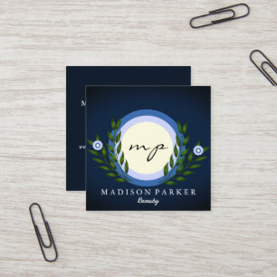 Carte De Visite Carré Champagne Elégante Moderne Beauté Abstraite Stylis