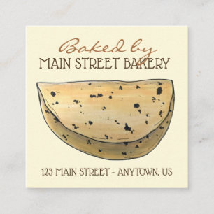 Carte De Visite Carré Chapati Roti Pain indien Pain Flatpain boulangerie