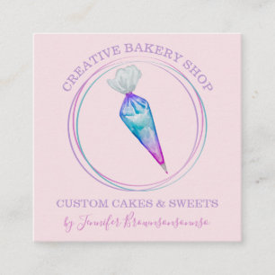 Carte De Visite Carré Chef pâtisserie boulangerie unique