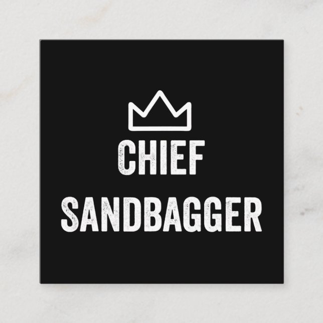 Carte De Visite Carré Chef Sandbagger Golf mème Bjj Chess Sandbag (Devant)