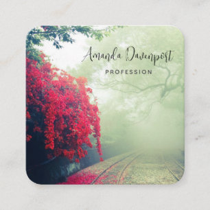 Carte De Visite Carré Chemins de fer Misty Photo Pittoresque