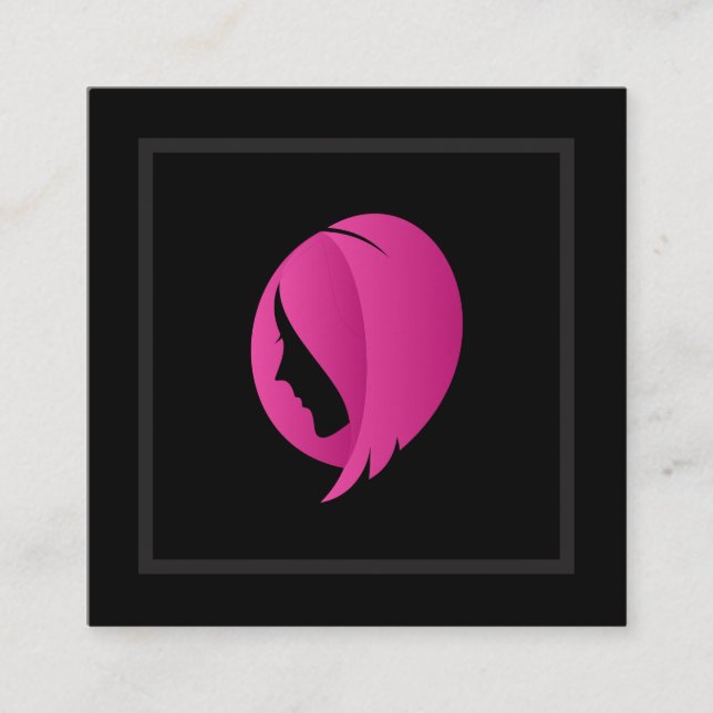 Carte De Visite Carré Cheveux femmes | Coiffeuse professionnelle (Devant)