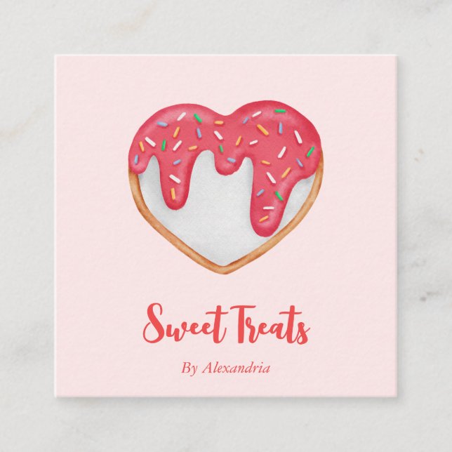 Carte De Visite Carré Chic Cuisine Faite Cuisine Chef (Devant)