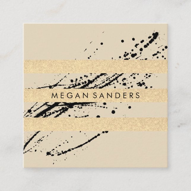 Carte De Visite Carré Chic et glamour Expressif / Stripes (Devant)