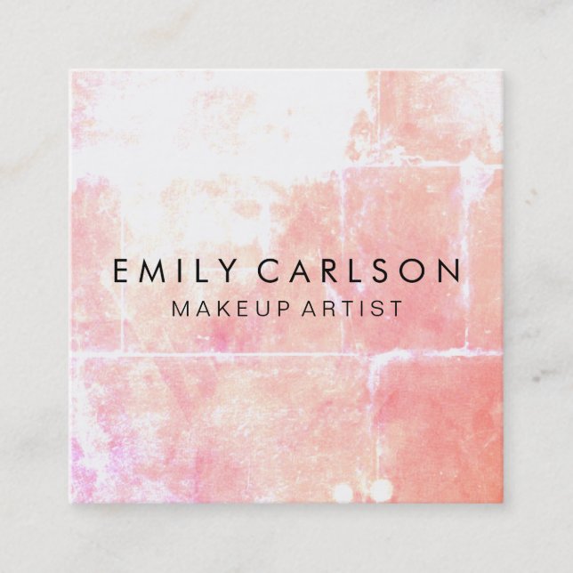 Carte De Visite Carré Chic Grunge (Devant)