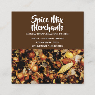 Carte De Visite Carré Chic moderne blanc de brun de photographie de