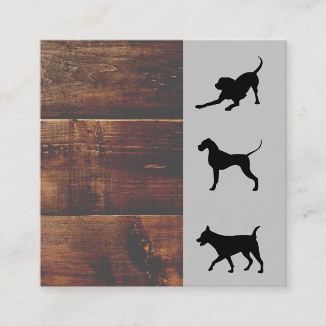 Carte De Visite Carré Chien Groomer | Formateur | AMOUREUX DES CHIENS |  (Devant)