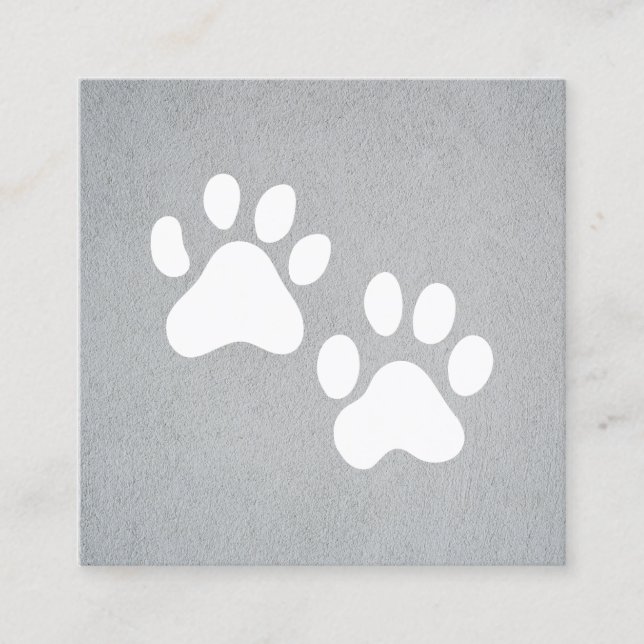 Carte De Visite Carré Chien Groomer | Formateur | Pâtes (Devant)