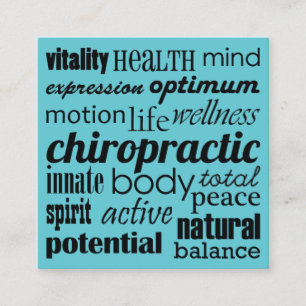 Carte De Visite Carré Chiropractic Word Collage Chiropractic
