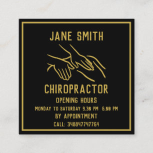 Carte De Visite Carré Chiropraticien professionnel