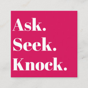 Carte De Visite Carré Church Business QR code promotionnel Rouge