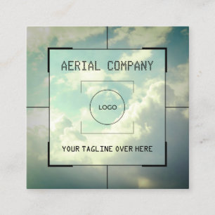 Carte De Visite Carré Ciel de caméra de drone 