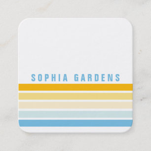 Carte De Visite Carré Cinq bandes - Couleurs 02