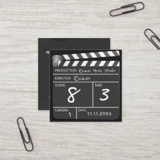 Carte De Visite Carré Claquette personnalisée de film