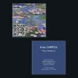 Carte De Visite Carré Claude Monet - Lys d'eau / Nympheas - Code QR<br><div class="desc">Nymphéas / Nymphéas - Claude Monet,  1916</div>