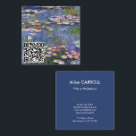 Carte De Visite Carré Claude Monet - Lys d'eau / Nympheas - Code QR<br><div class="desc">Nymphéas / Nymphéas - Claude Monet,  1916</div>
